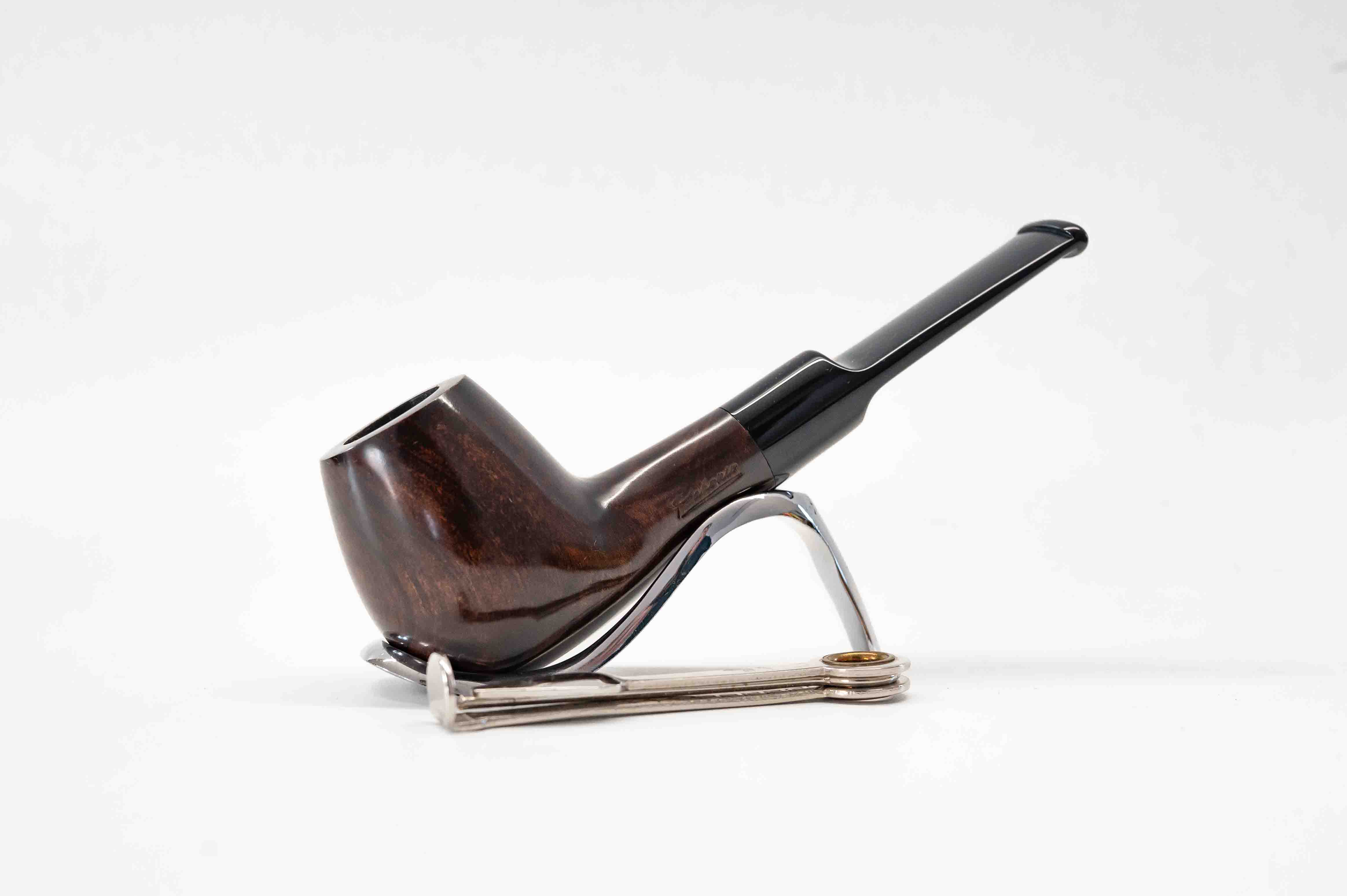 Padonio bruyer pipa 9mm filterrel, egyenes nyerges szárral, Billiard forma